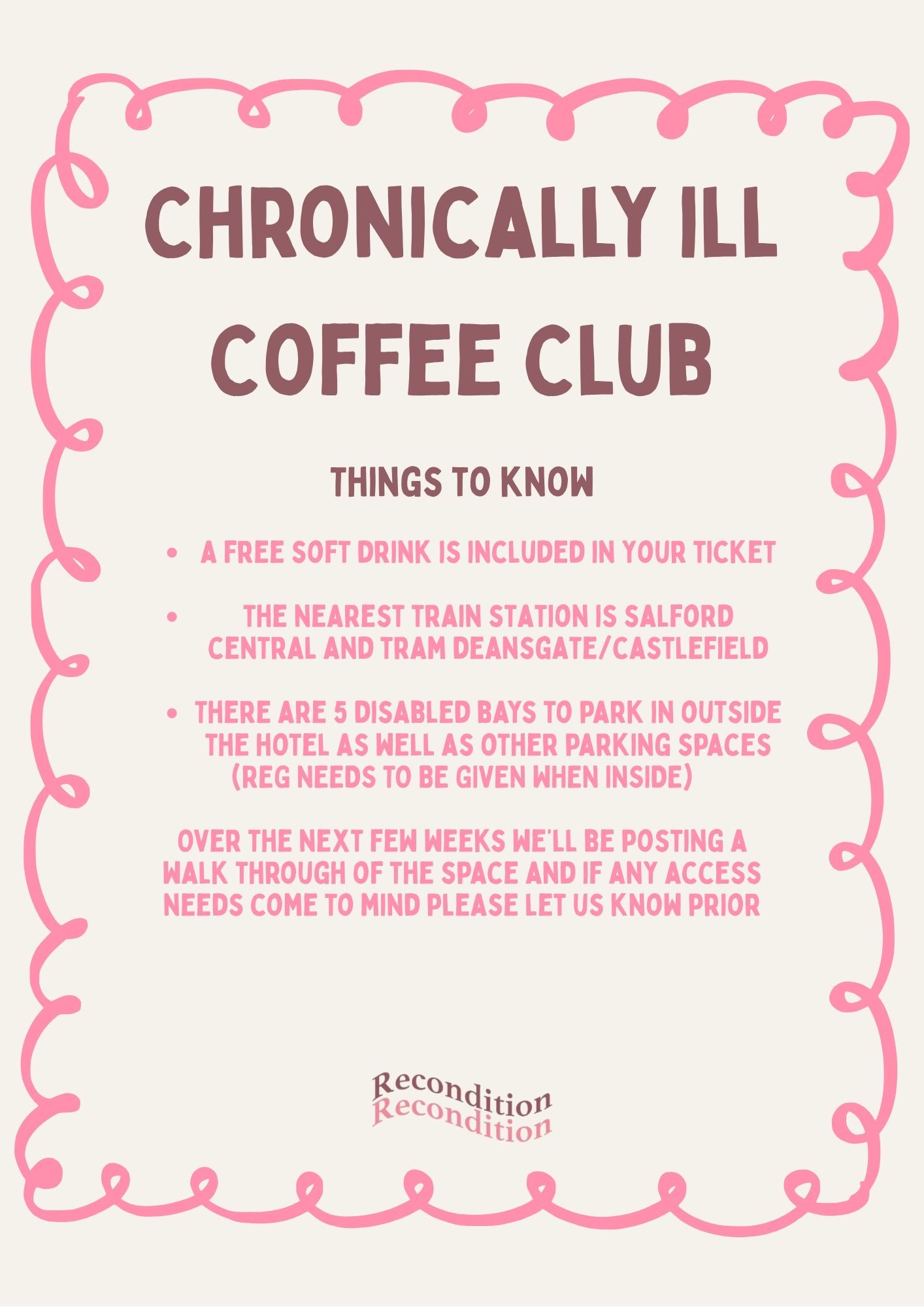 Chronically Ill Coffee Club 26th of April (Manchester)